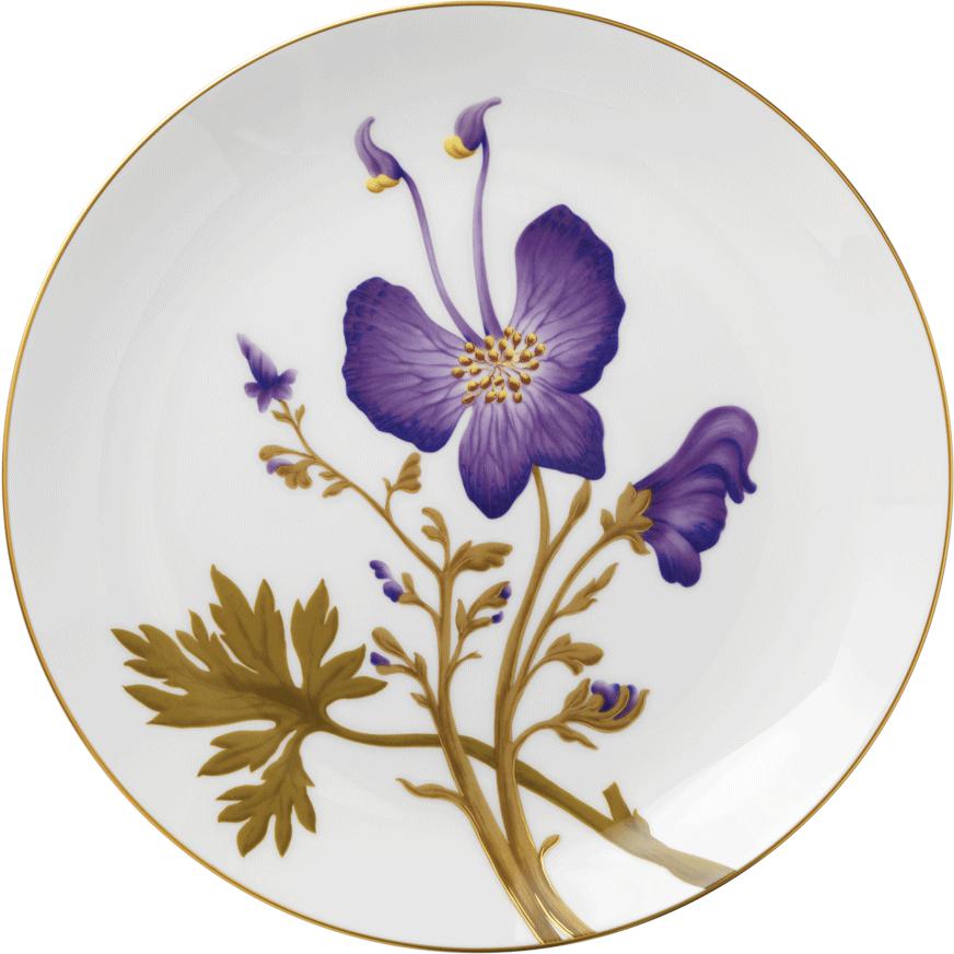 Royal Copenhagen Flora plate stemor blomst, 27 cm
