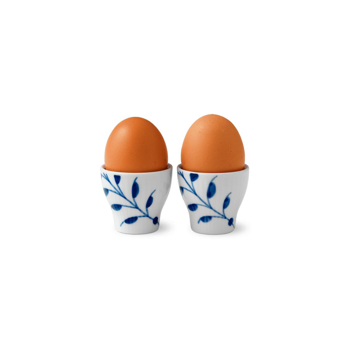Royal Copenhagen Blå mega riflet egg Beaker 2pc, 4,8 cm