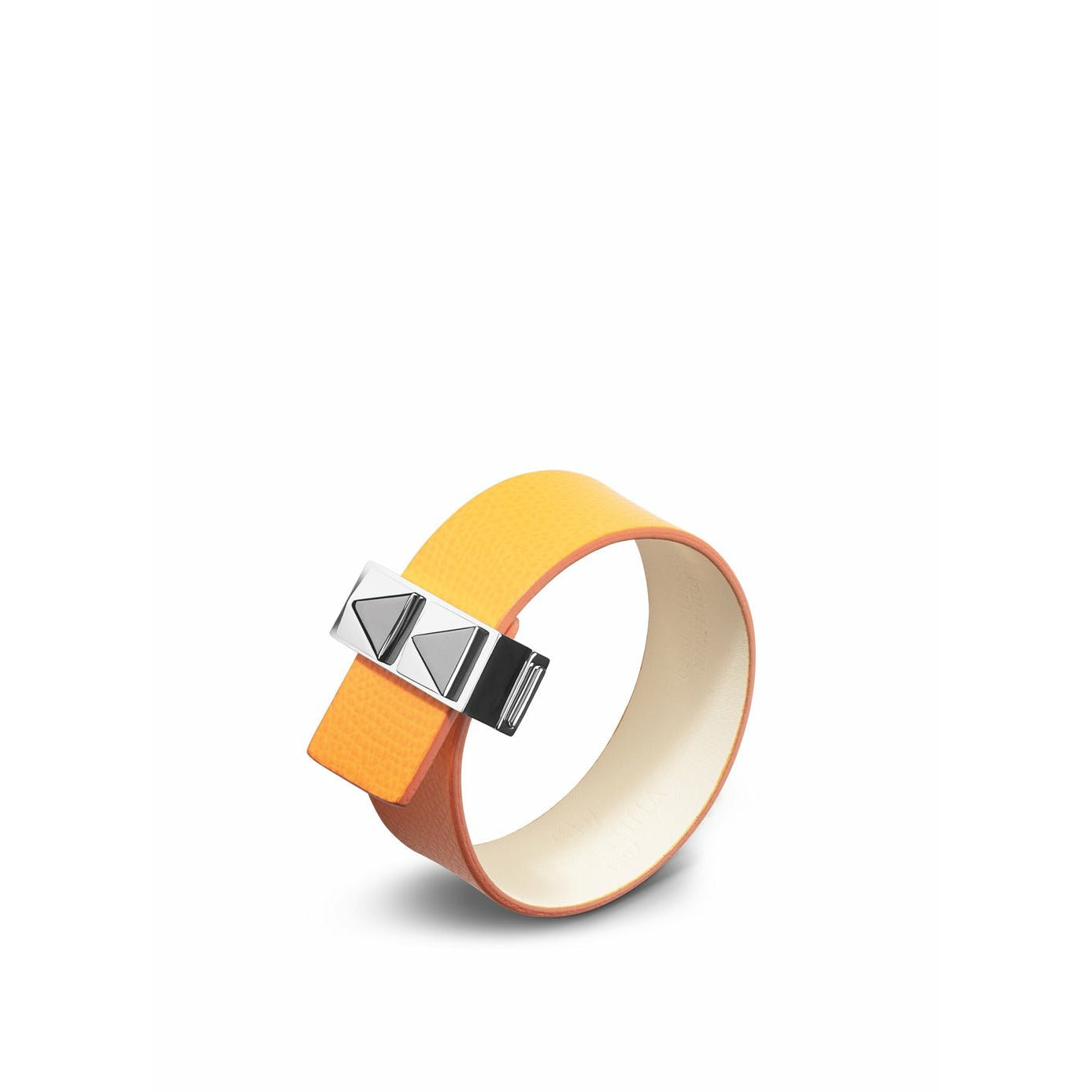 Skultuna Clasp Rivets Thin Armbånd Poleret Stål 23 mm L 17 & 18 cm, Orange
