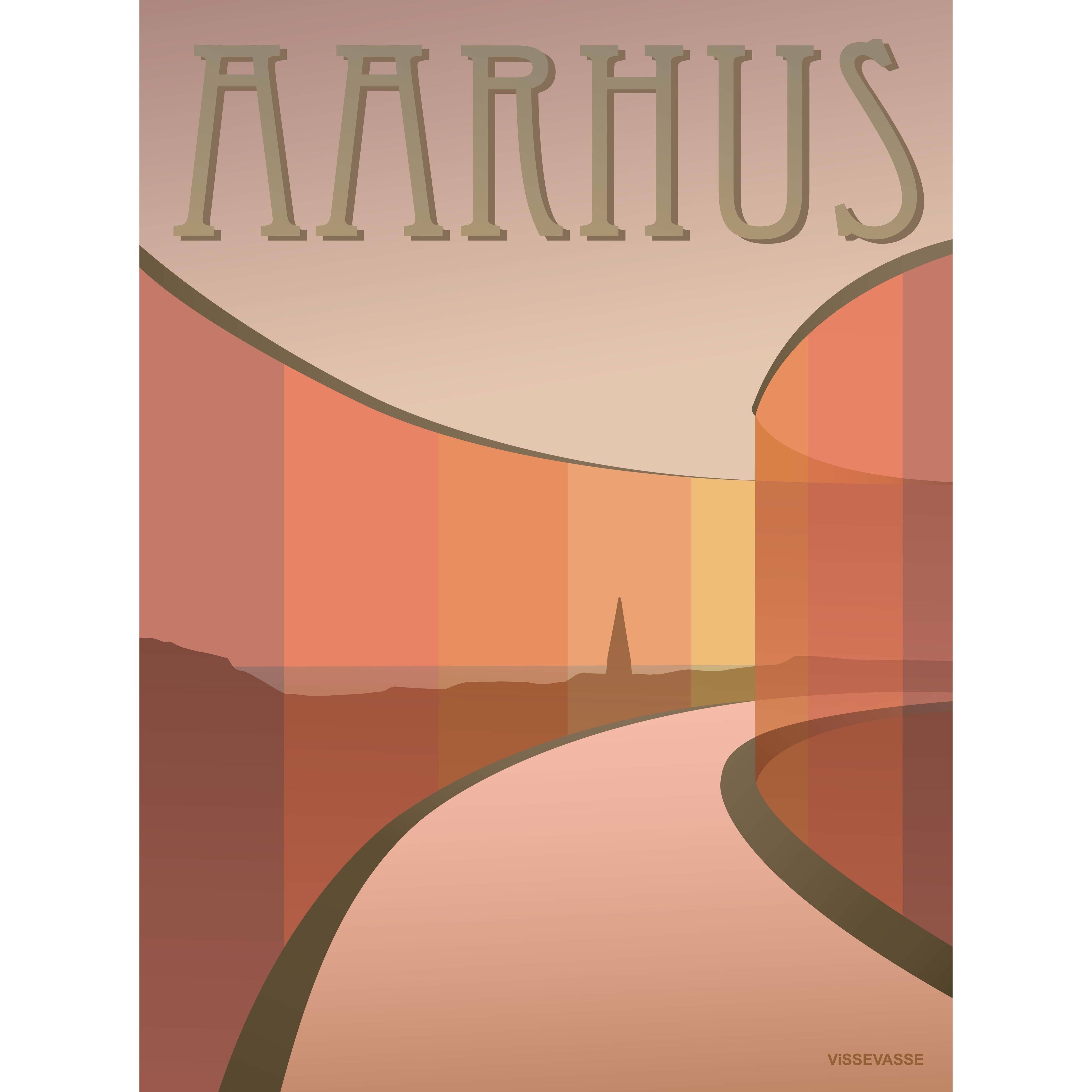 Vissevasse Aarhus Aros Plakat, 15X21 Cm
