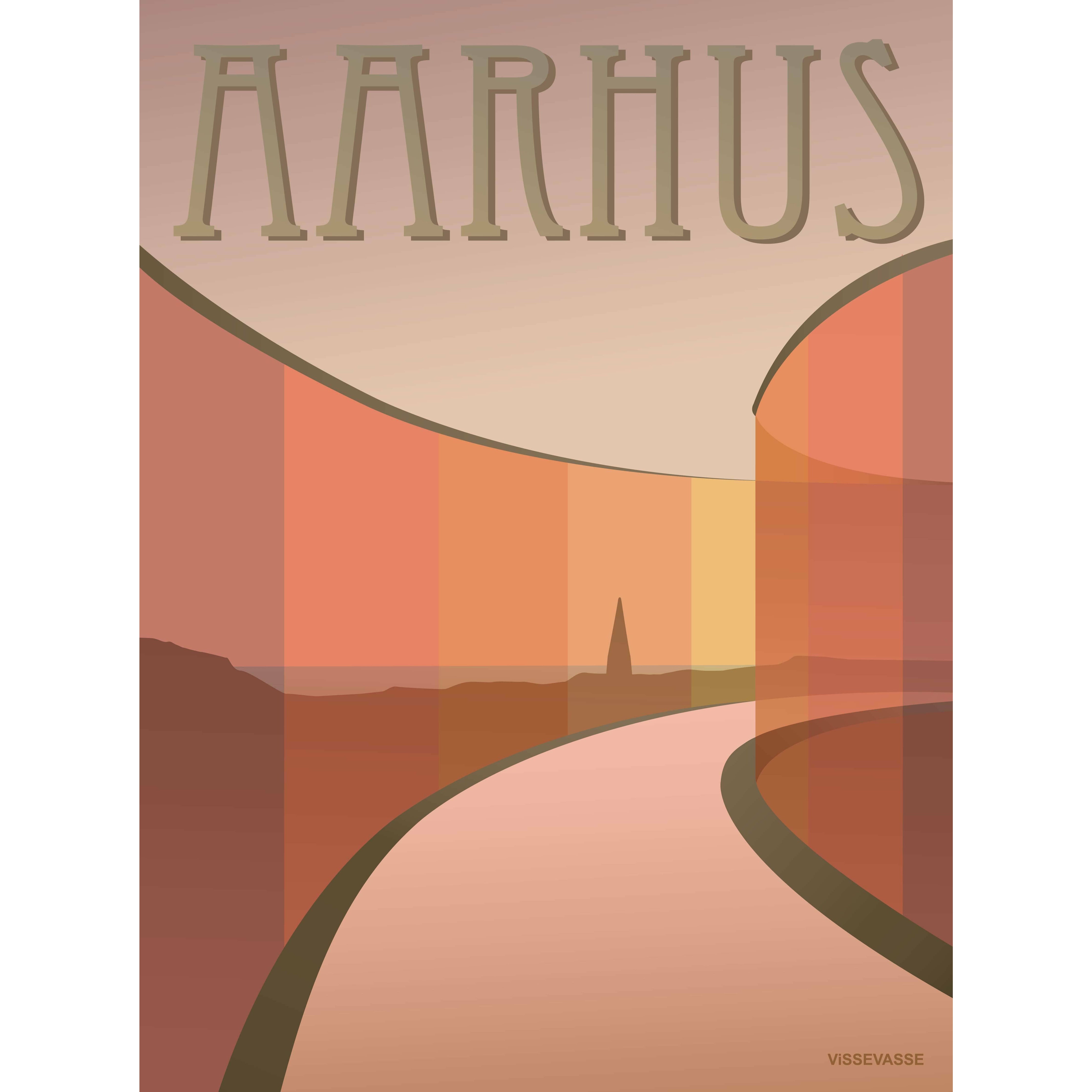 Vissevasse Aarhus Aros Plakat, 30X40 Cm