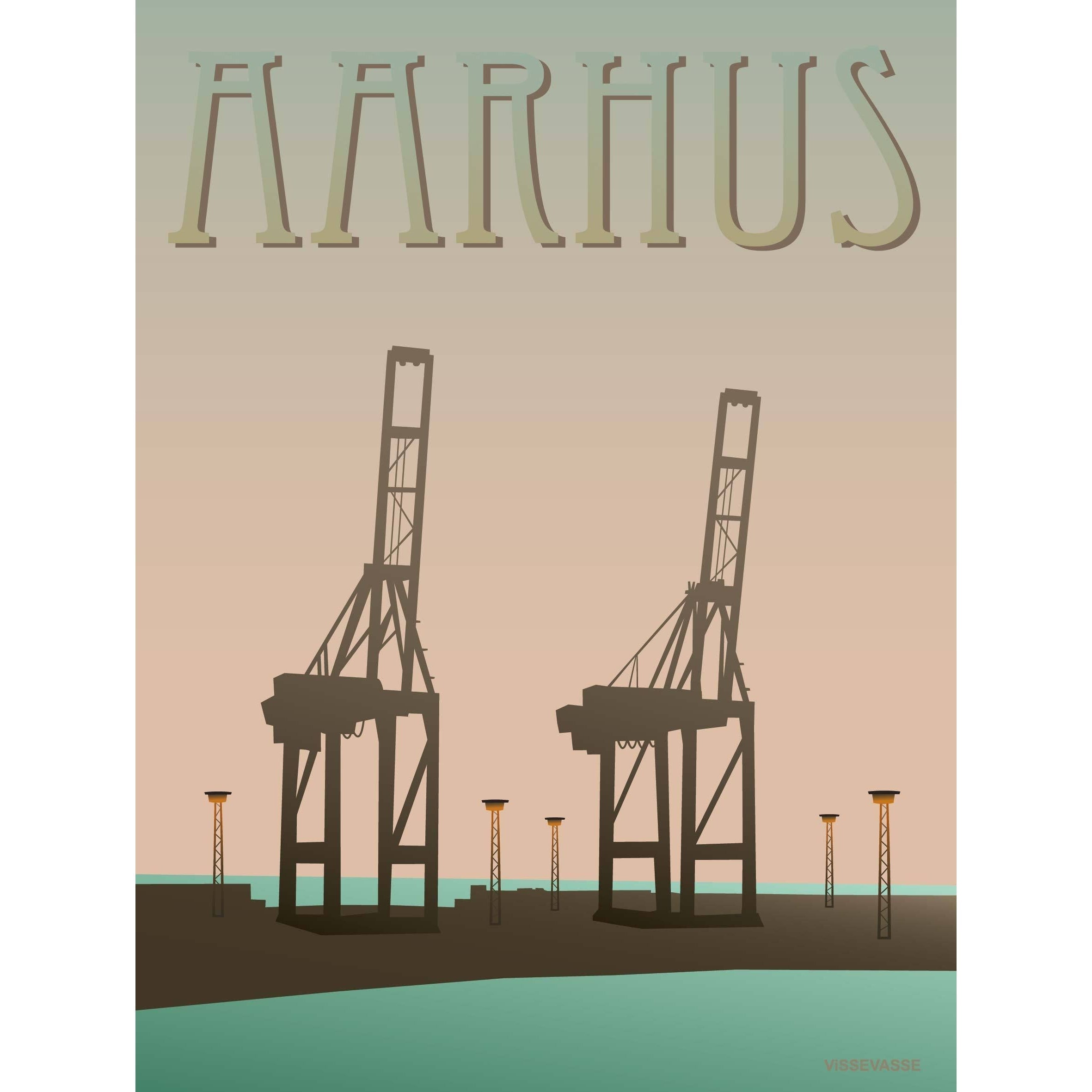 Vissevasse Aarhus Harbor Poster, 15x21 cm