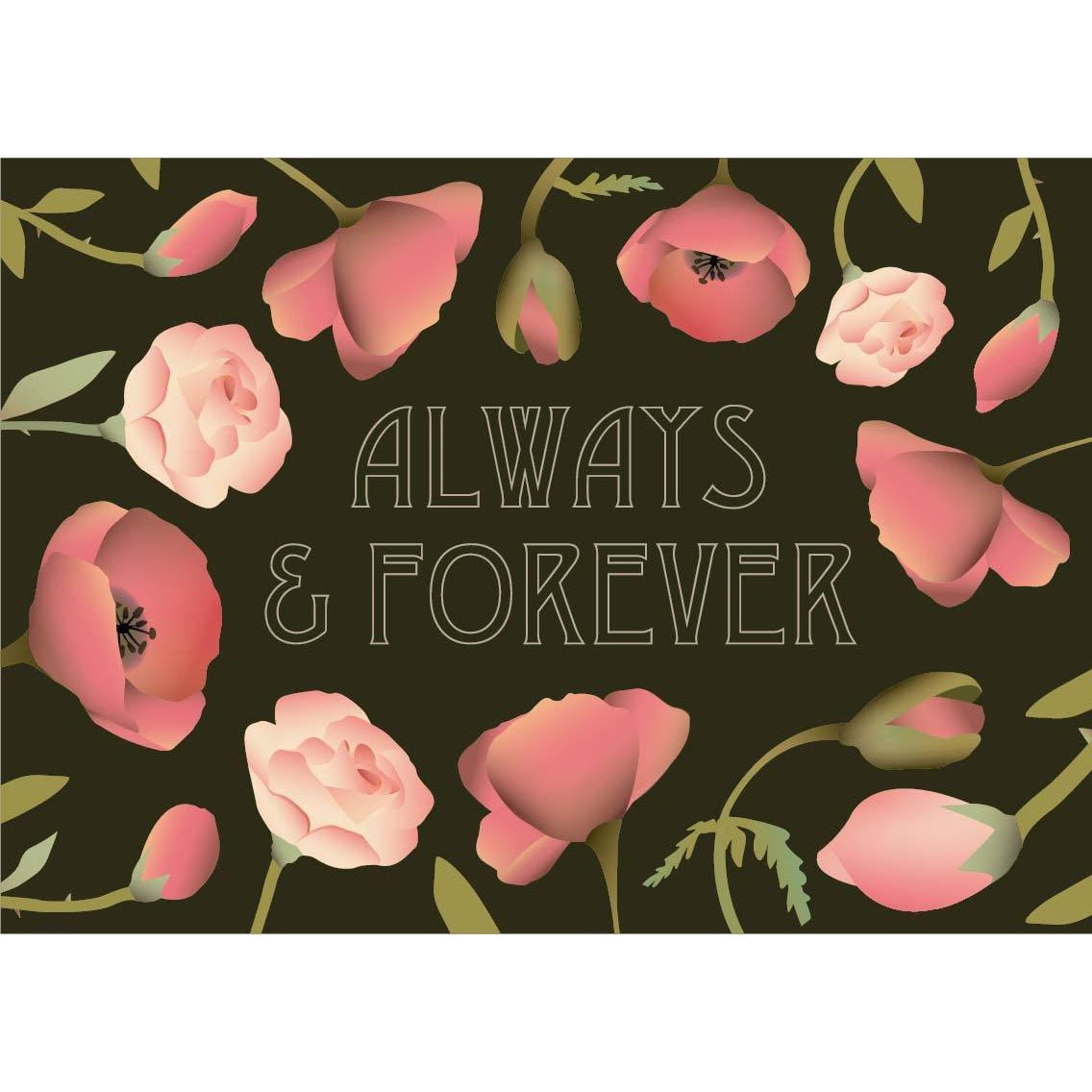 Vissevasse Alltid & Forever Flower Bouquet Chart, 10.5x15cm