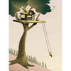 Vissevasse Tree House Poster, 15x21 cm
