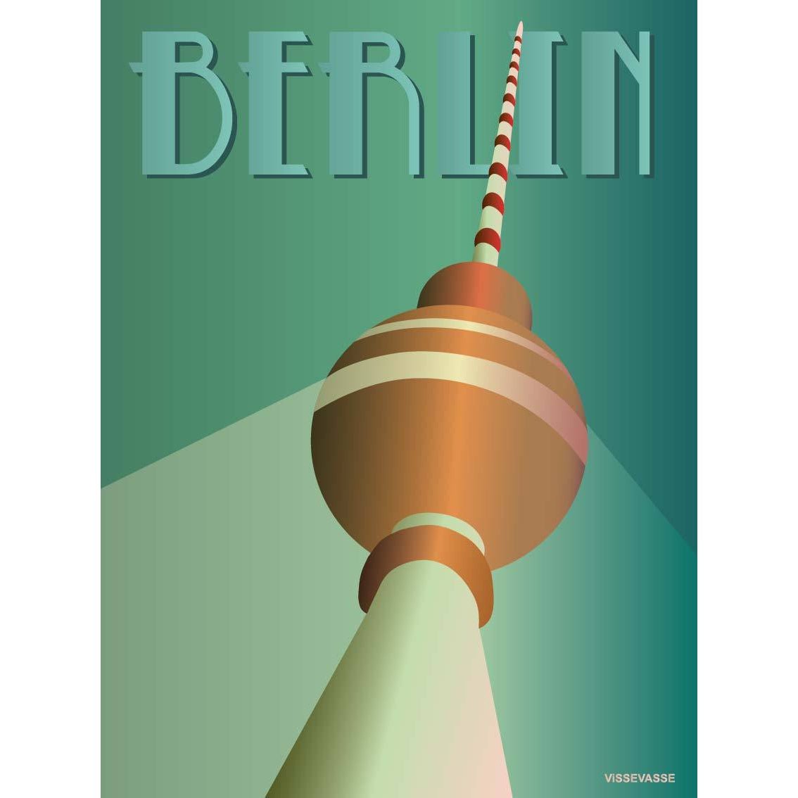 Vissevasse Berlin Television Tower Poster, 15x21 cm