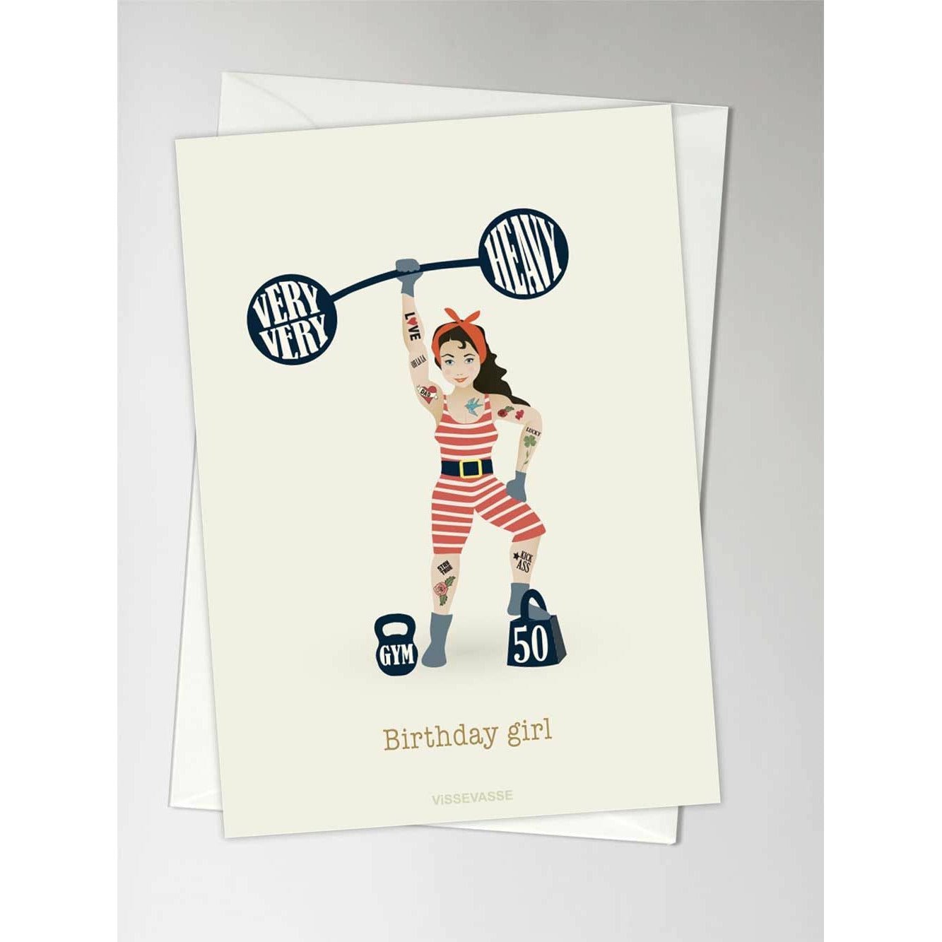 Vissevasse Birthday Girl Anledningskort, A6