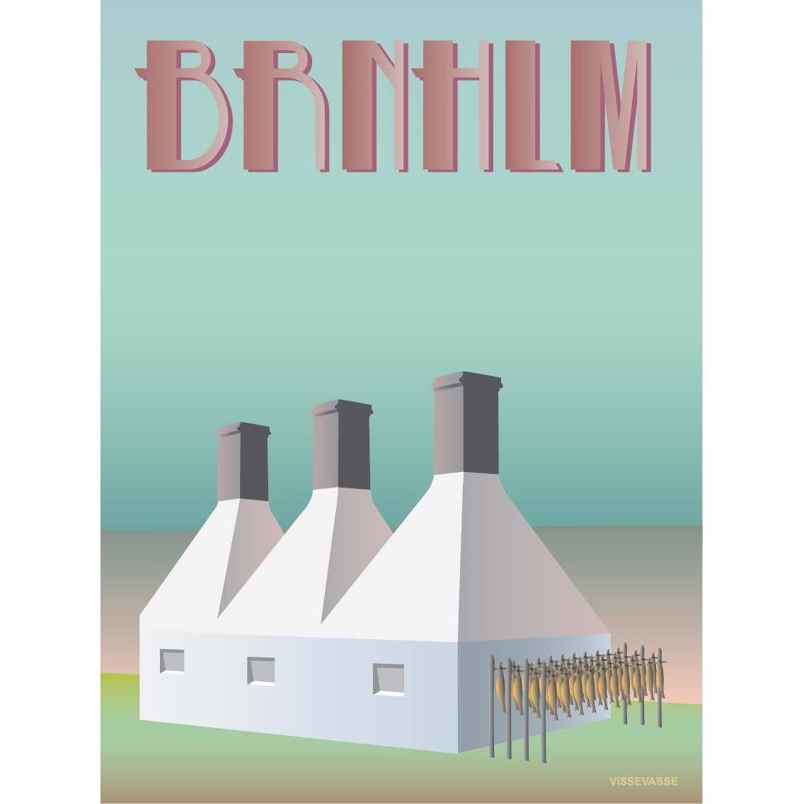 Vissevasse Bornholm Smokehouse Poster, 15x21 cm