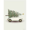 Vissevasse Juletre og liten bilplakat, 15x21 cm
