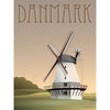 Vissevasse Danmark Mill Poster, 15x21 cm