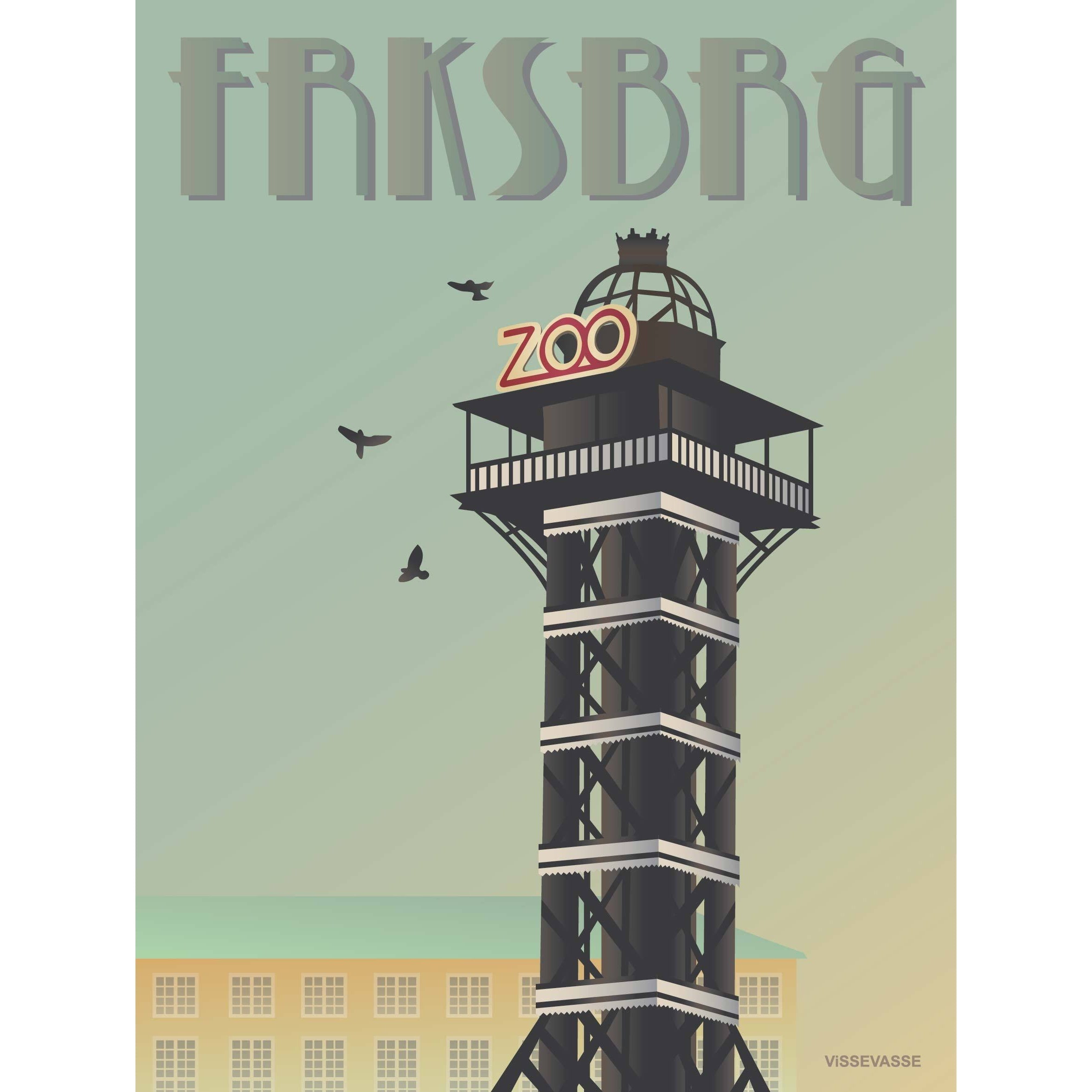 Vissevasse Frederiksberg Zoot Tower Poster, 15x21 cm