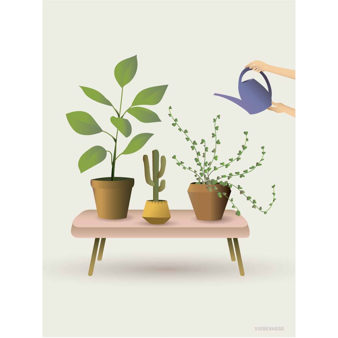 Vissevasse Growing Plants Poster, 15x21 cm