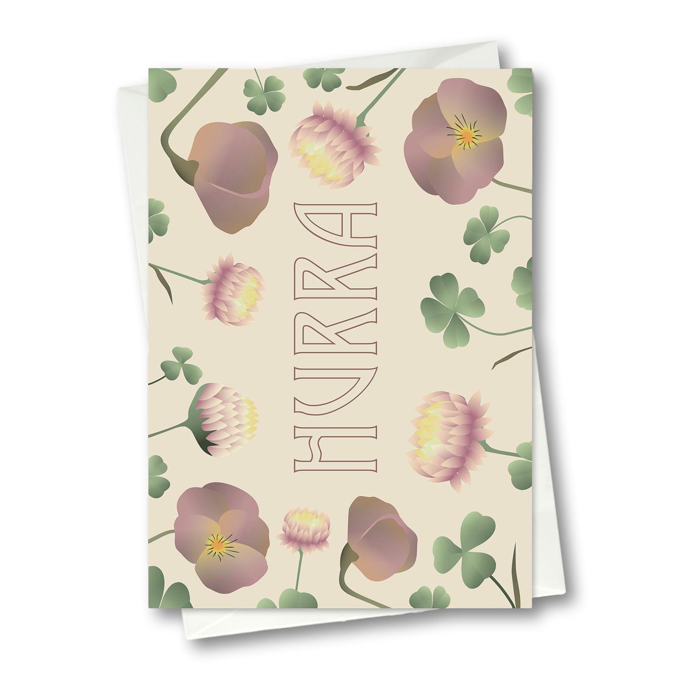 Vissevasse Hurra Flower Bouquet Chop Card, 10.5x15cm