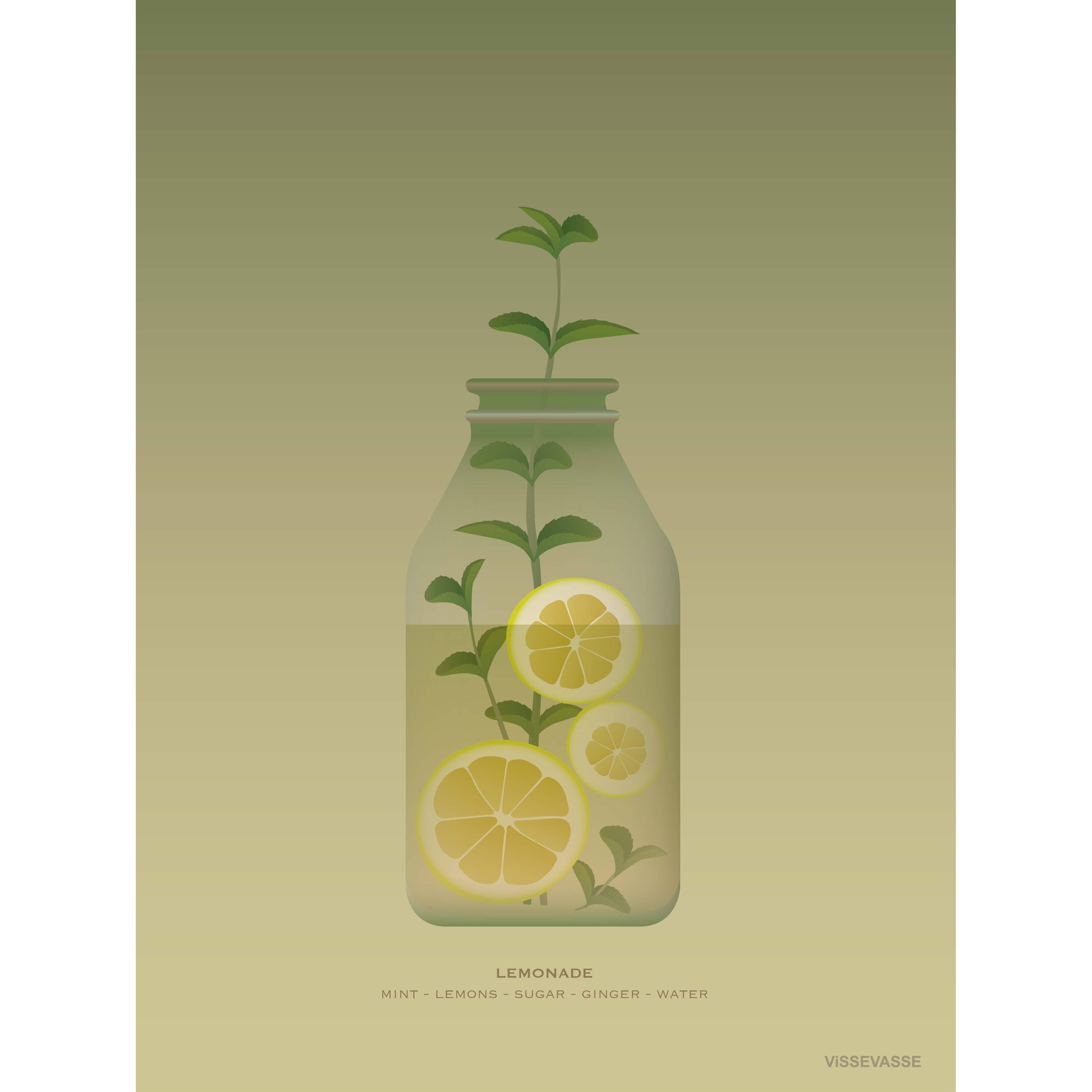 Vissevasse Limonadeplakat, 15x21 cm
