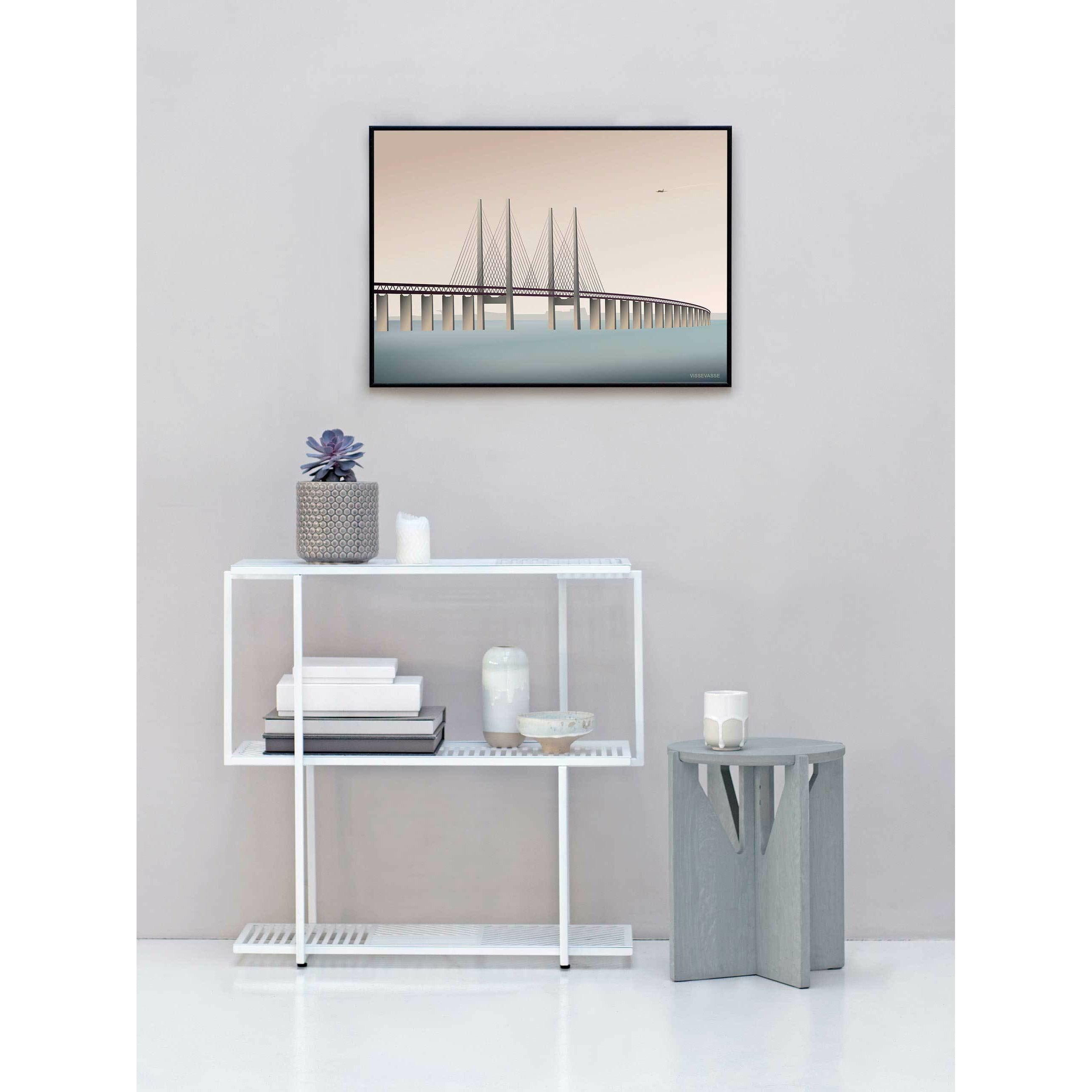 Vissevasse Øresundsbroen Plakat, 50X70 Cm