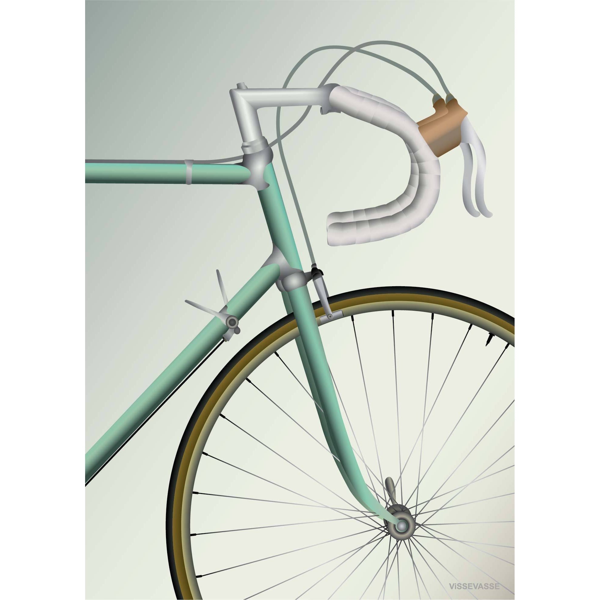 Vissevasse Racing Bicycle Poster, 15x21 cm