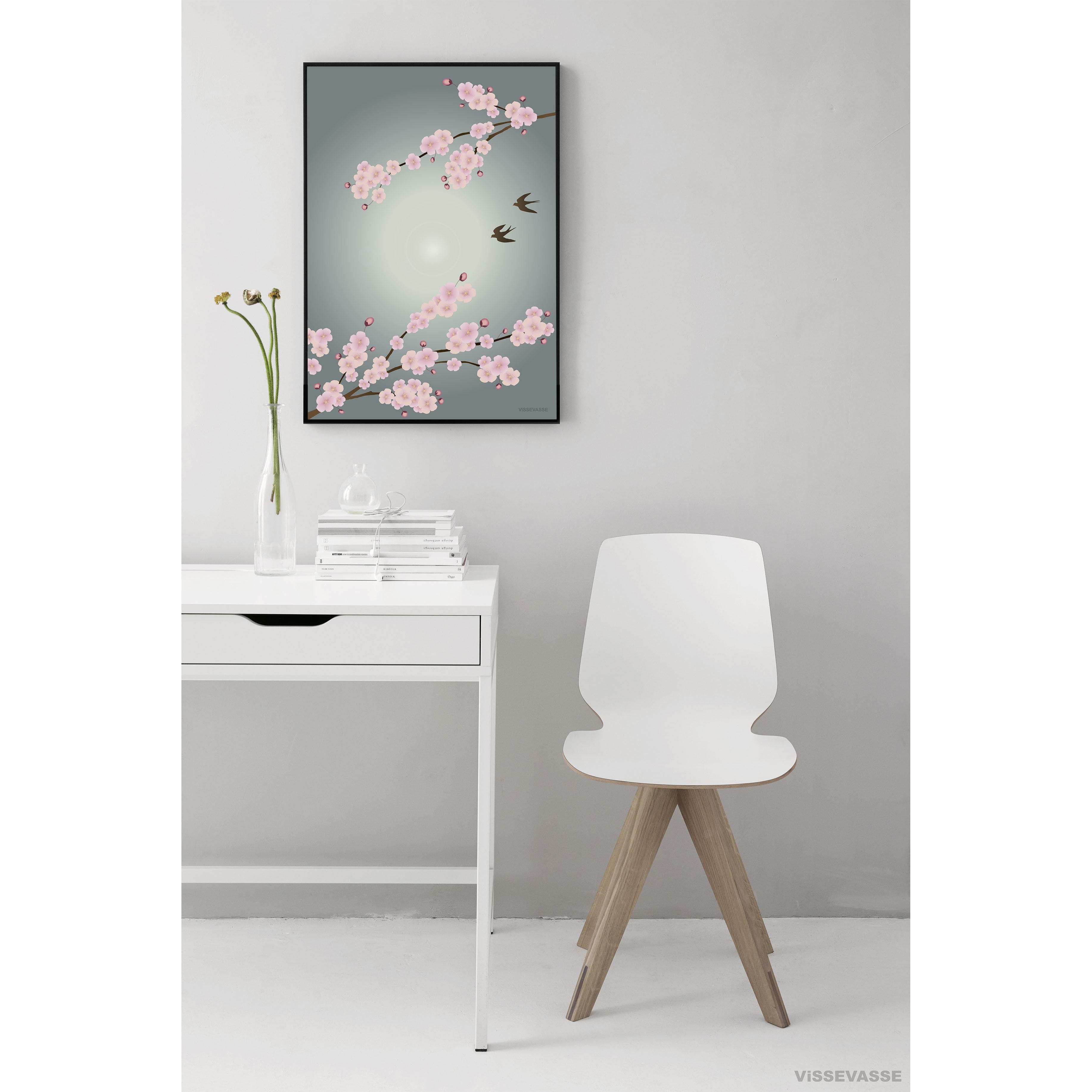 Vissevasse Sakura -plakat, 15x21 cm