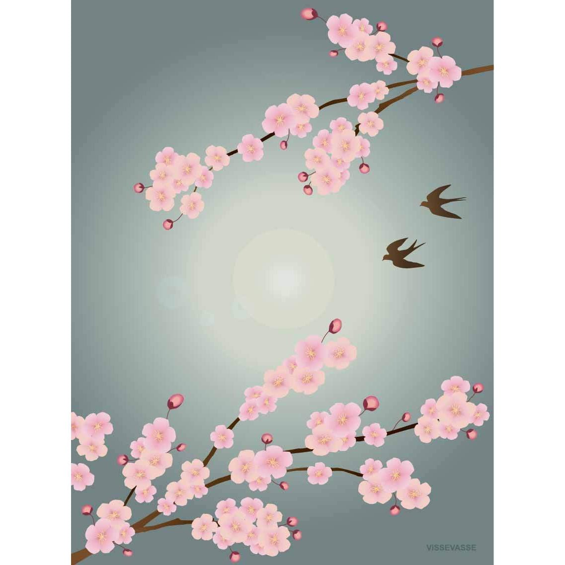 Vissevasse Sakura -plakat, 15x21 cm