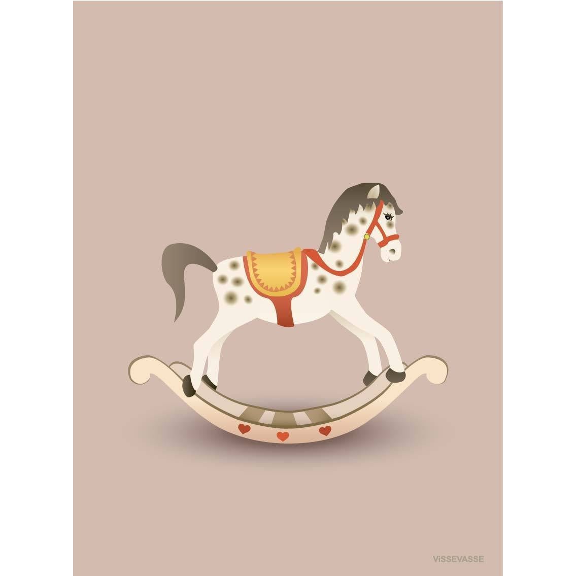 Vissevasse Gingerle Horse Advand Card, Rosa, 10.5x15cm