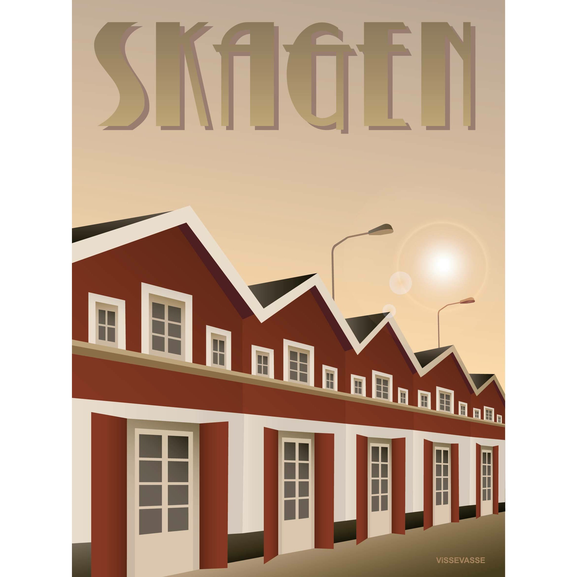 Vissevasse Skagen Havnen Plakat, 30X40 Cm