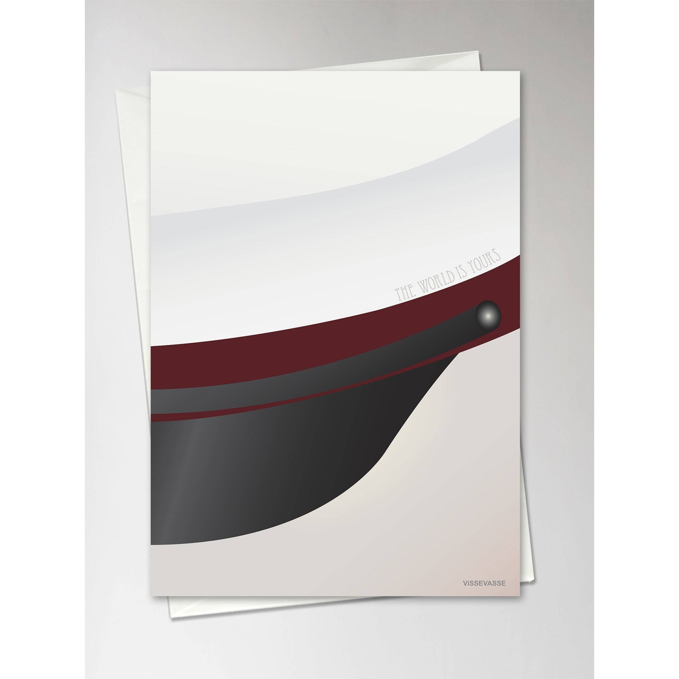 Vissevasse Studenthus guide kort, rød, 10,5x15 cm