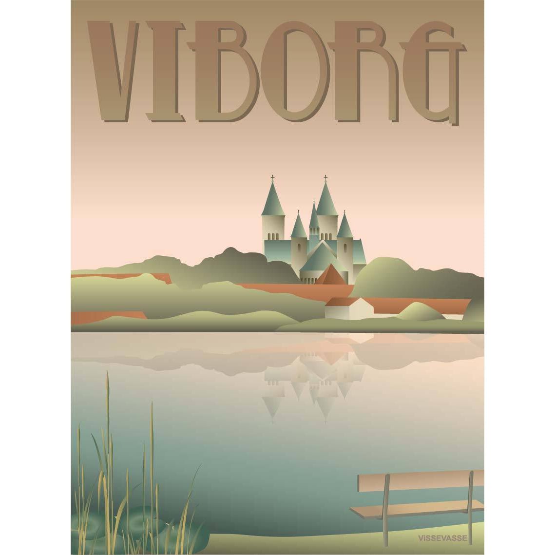 Vissevasse Viborg Lakes Poster, 15x21 cm