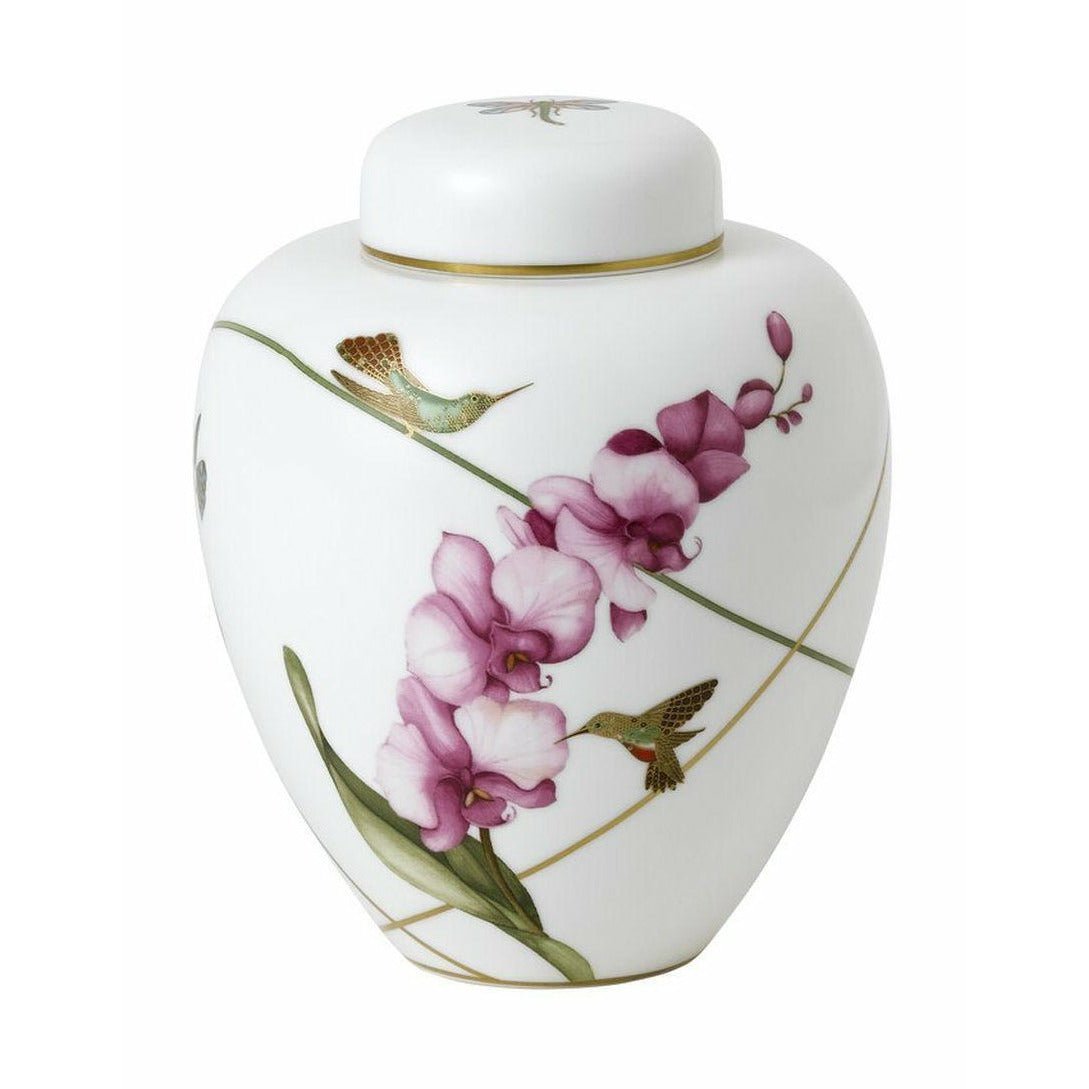 Wedgwood Hummingbird Vase Med Låg , H 15 Cm