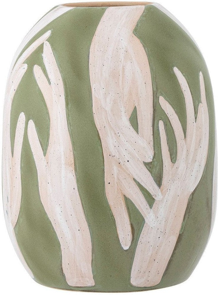 [product_category]-Bloomingville Adalena Vase, Green, Stoneware-Bloomingville-5711173326174-82060824-BLO-1