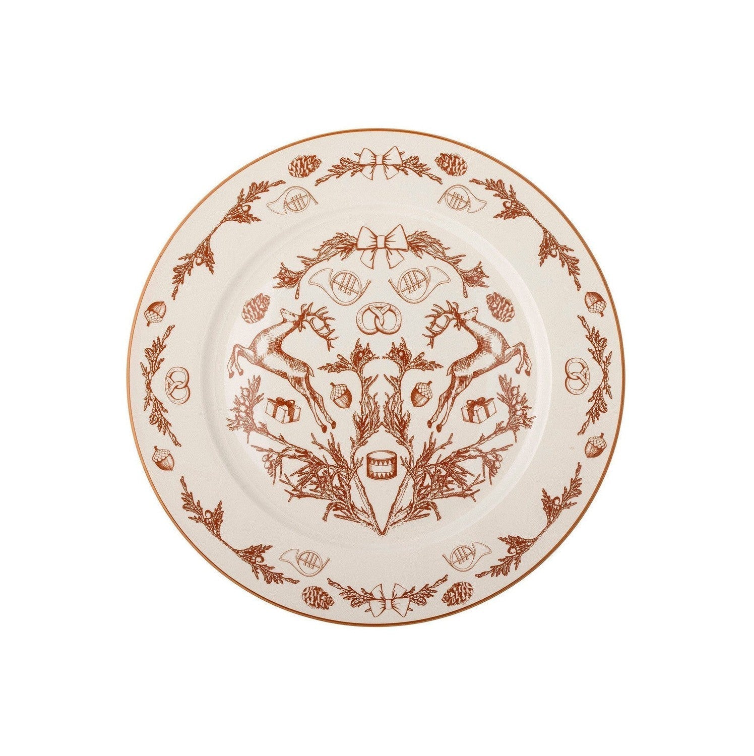 Bloomingville Beth Plate, Red, Stoneware
