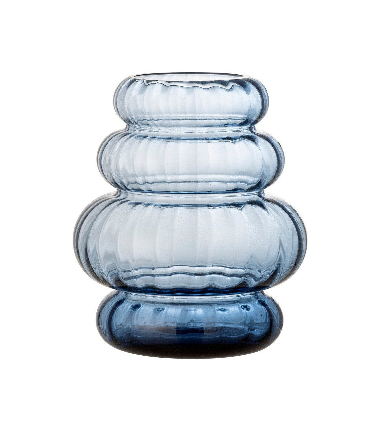 Bloomingville Bing Vase, Blue, Glass