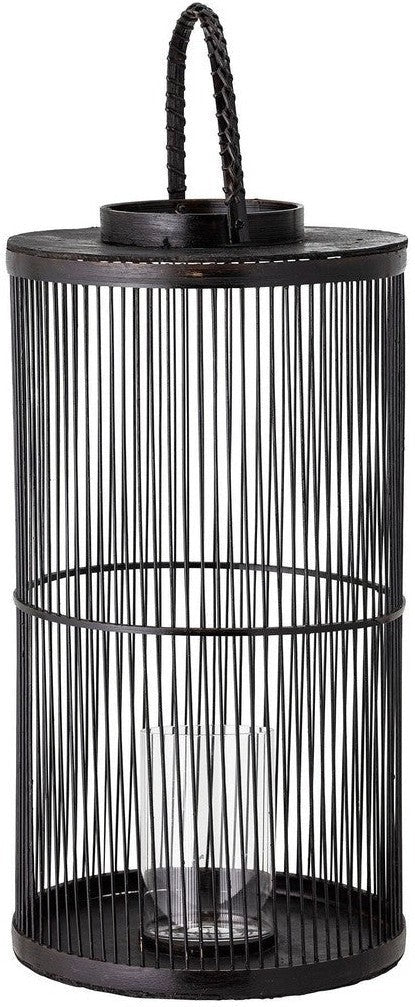 [product_category]-Bloomingville Effie Lantern w/Glass, Black, Bamboo-Bloomingville-5711173258826-82050345-BLO-1