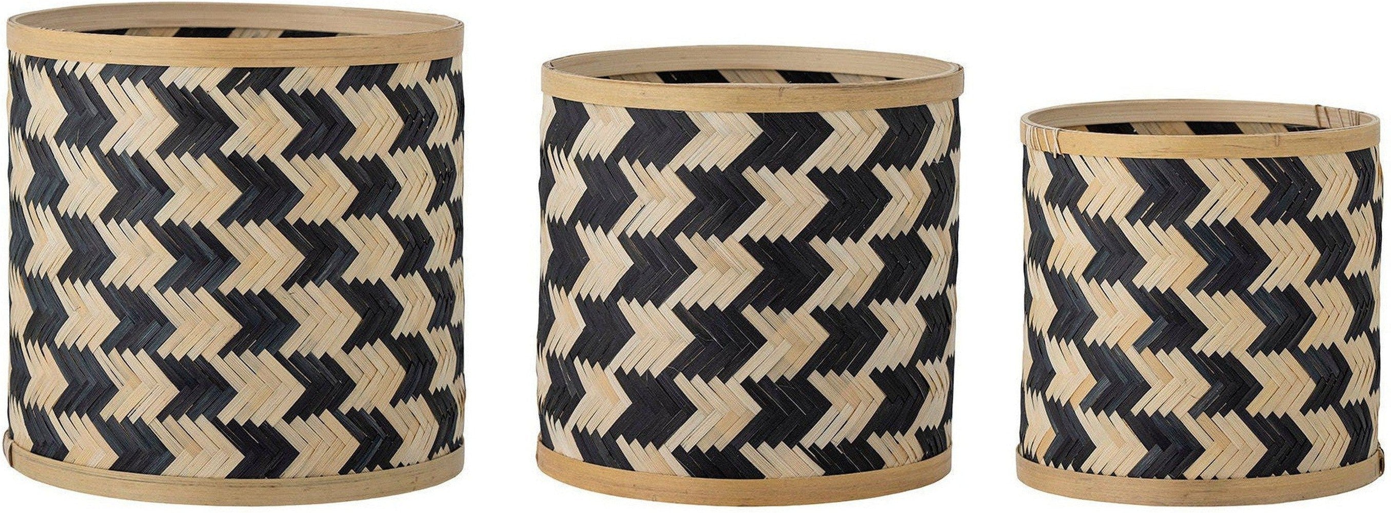 [product_category]-Bloomingville Estell Basket, Black, Bamboo-Bloomingville-5711173292622-82057274-BLO-1