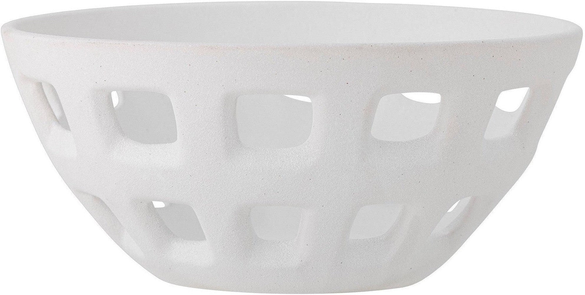 [product_category]-Bloomingville Foligno Deco Bowl, White, Stoneware-Bloomingville-5711173297801-82057469-BLO-1