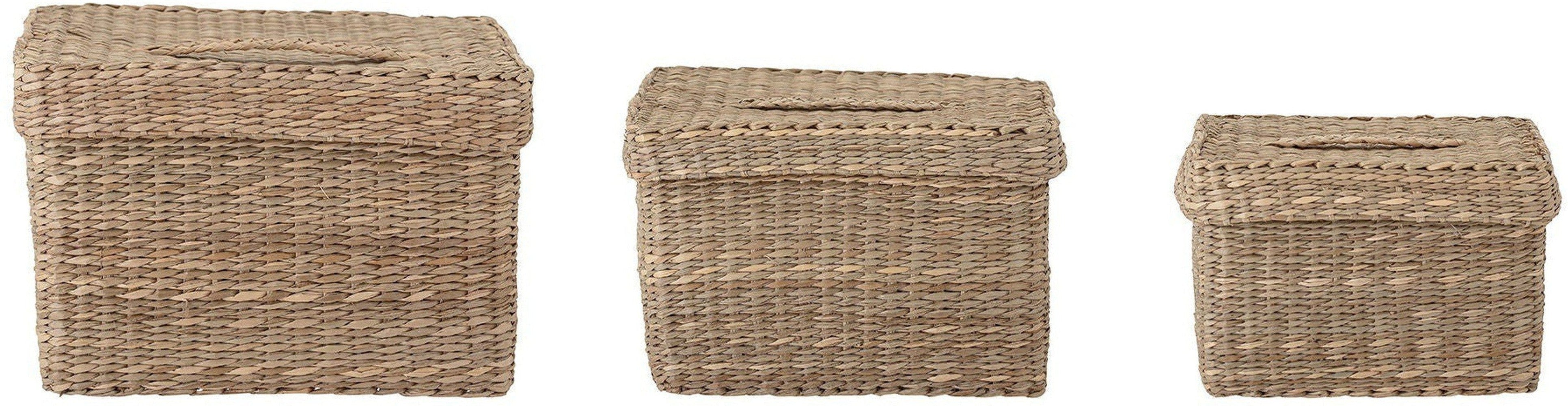 [product_category]-Bloomingville Givan Basket w/Lid, Nature, Seagrass-Bloomingville-5711173273997-82051835-BLO-1