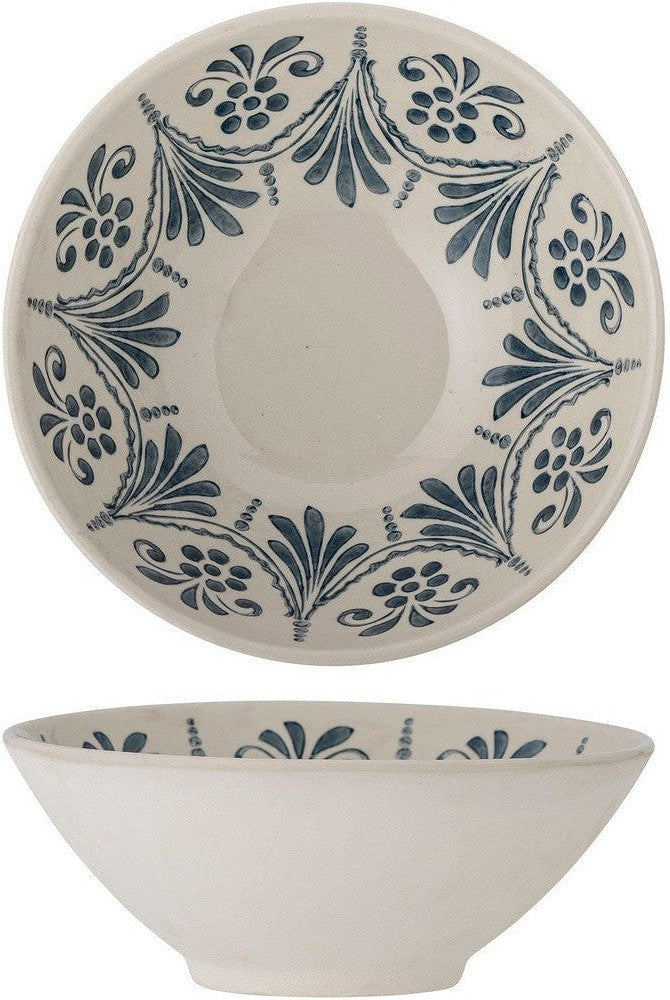 [product_category]-Bloomingville Heikki Bowl, Blue, Stoneware-Bloomingville-5711173288588-82056495-BLO-1