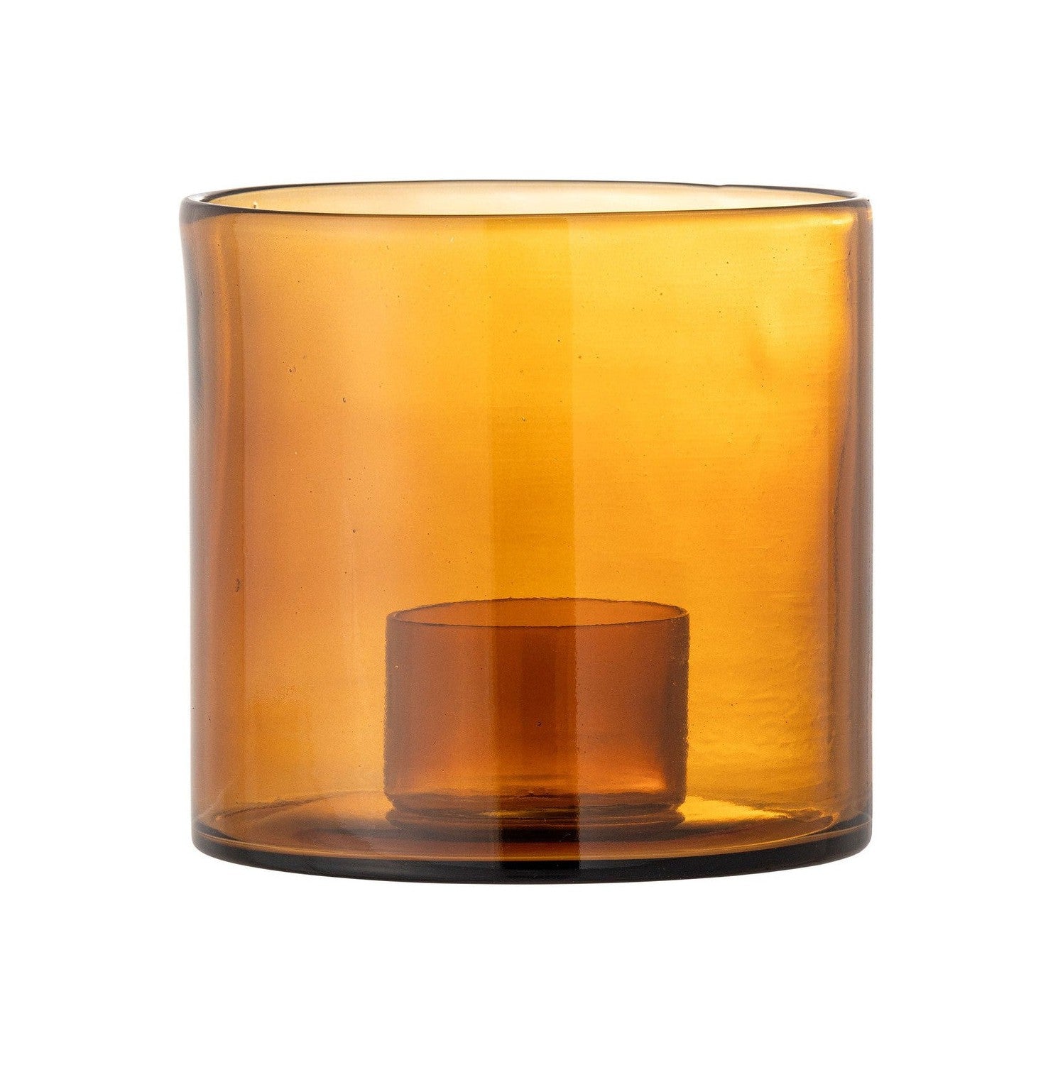 Bloomingville Kahlah Candle Holder, Brown, Recycled Glass