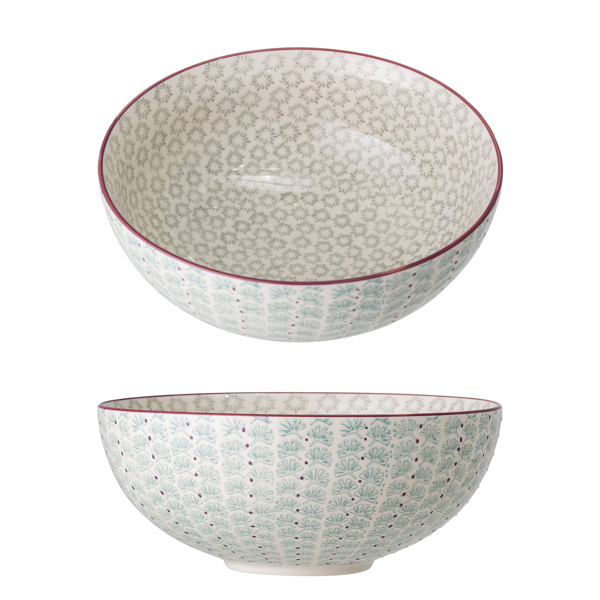 [product_category]-Bloomingville Maya Bowl, Green, Stoneware-Bloomingville-5711173240890-82046866-BLO-3