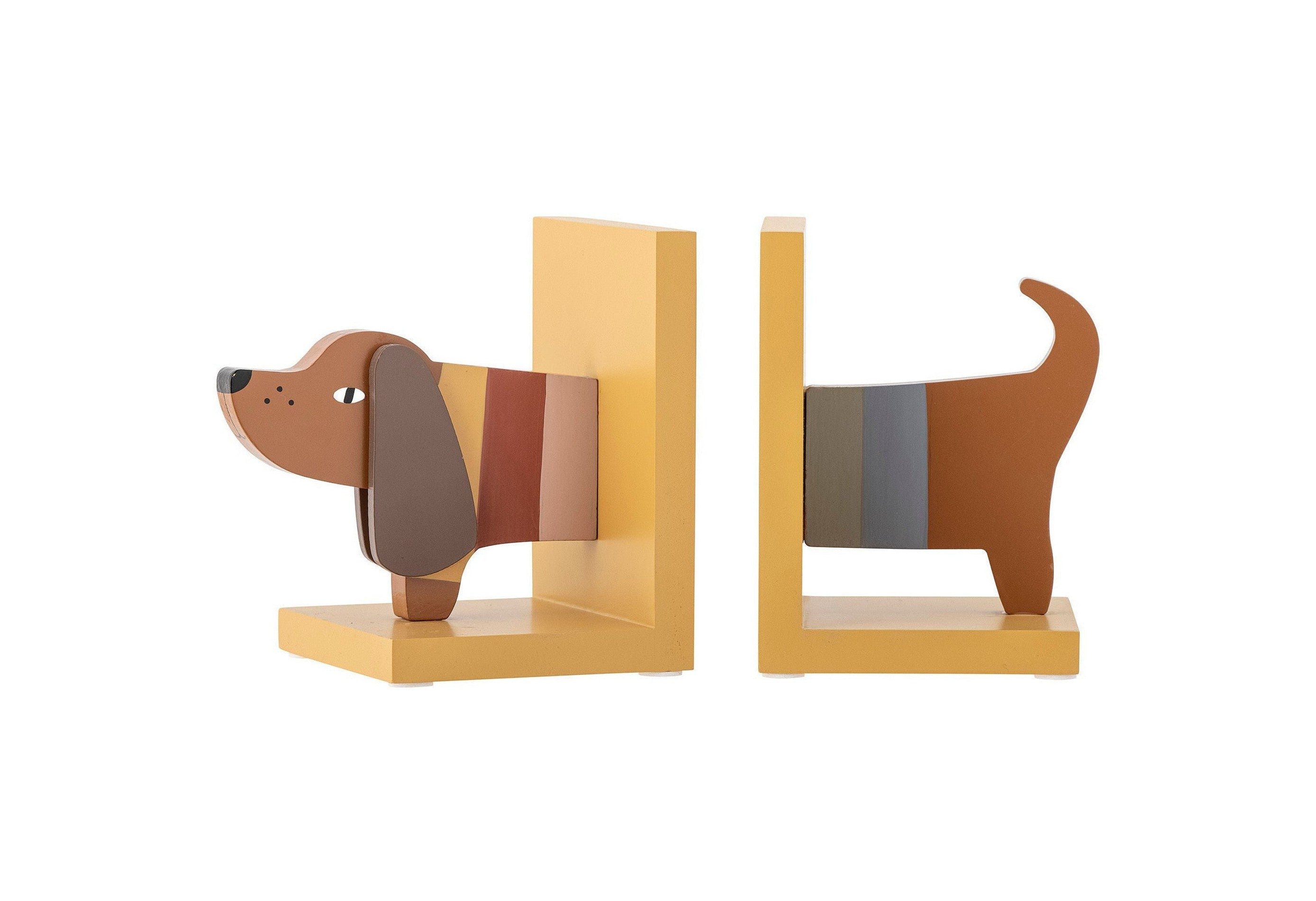 Bloomingville MINI Charlie Bookend, Yellow, FSC®100%, MDF