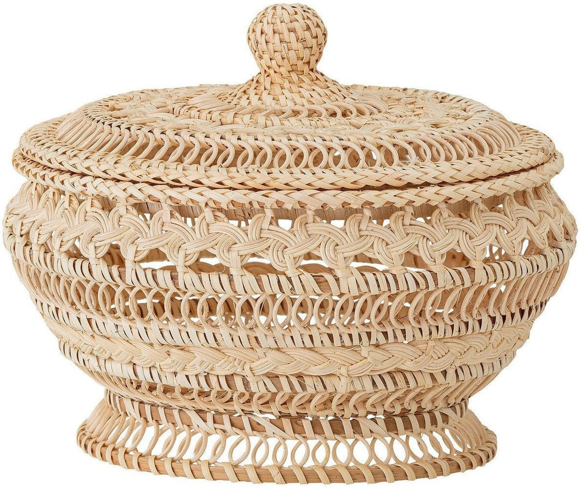 [product_category]-Bloomingville Nil Basket w/Lid, Nature, Rattan-Bloomingville-5711173274321-82052686-BLO-1