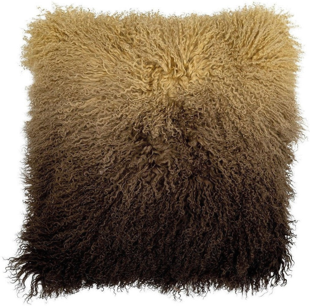 [product_category]-Bloomingville Pansy Cushion, Brown, Lambskin Tibetian-Bloomingville-5711173297665-82055313-BLO-1