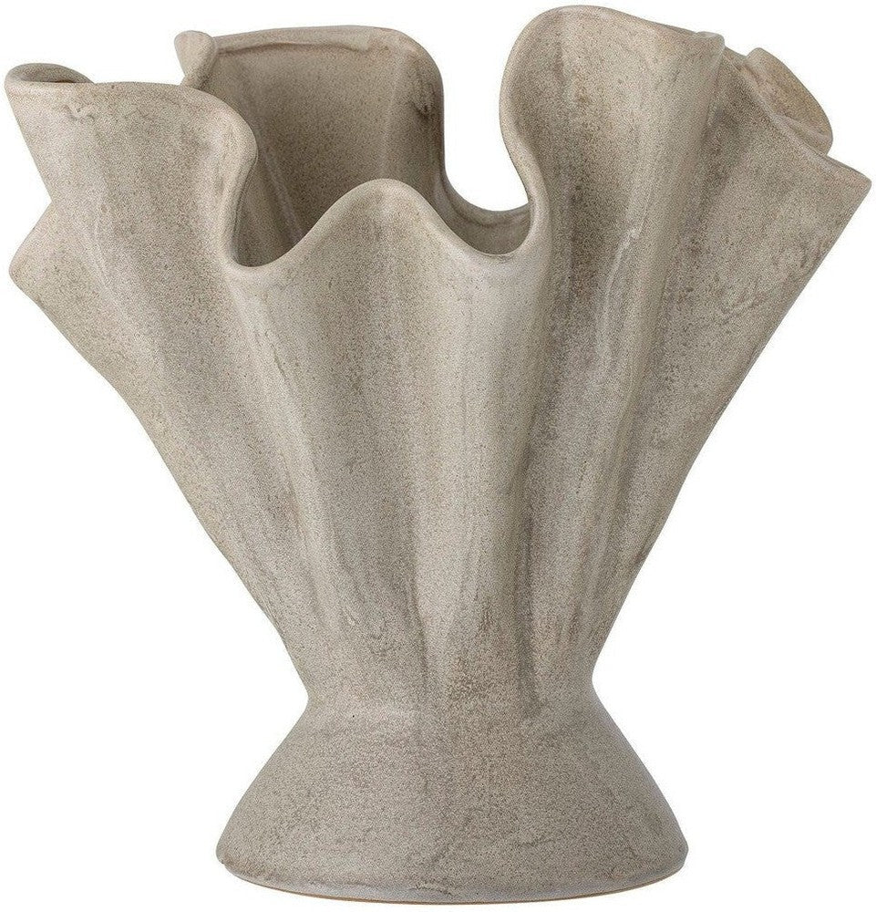 [product_category]-Bloomingville Plier Vase, Nature, Stoneware-Bloomingville-5711173315666-82060341-BLO-1