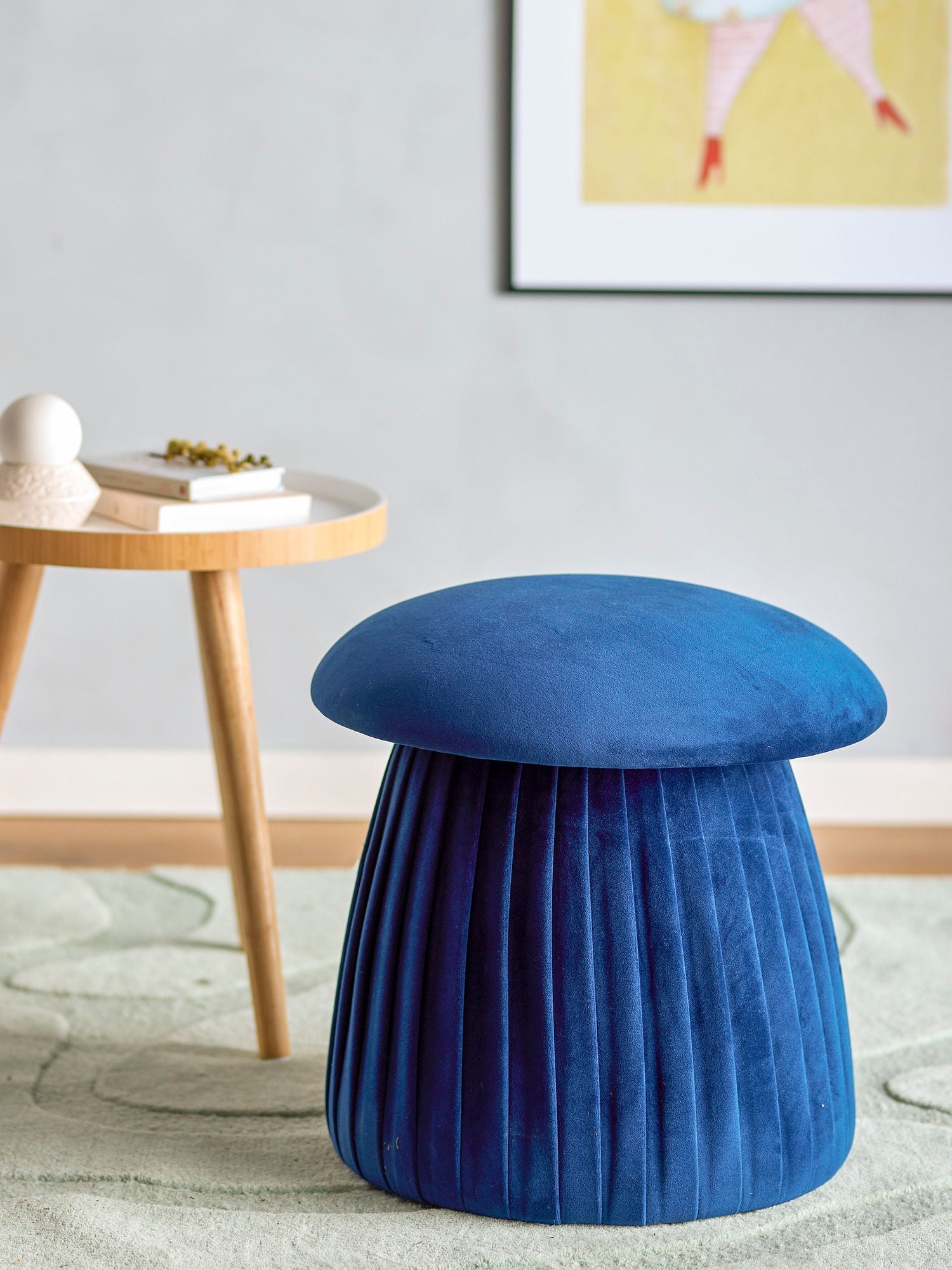 [product_category]-Bloomingville Roberta Pouf, Blue, Recycled Polyester-Bloomingville-5711173323654-82064258-BLO-3