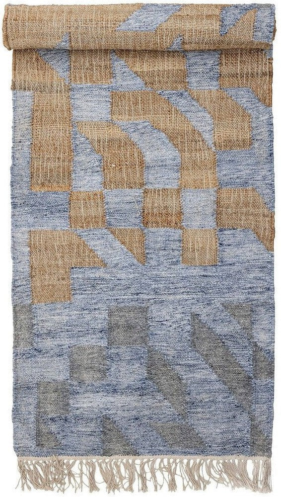 [product_category]-Bloomingville Vikka Rug, Blue, Jute-Bloomingville-5711173302369-82059364-BLO-1