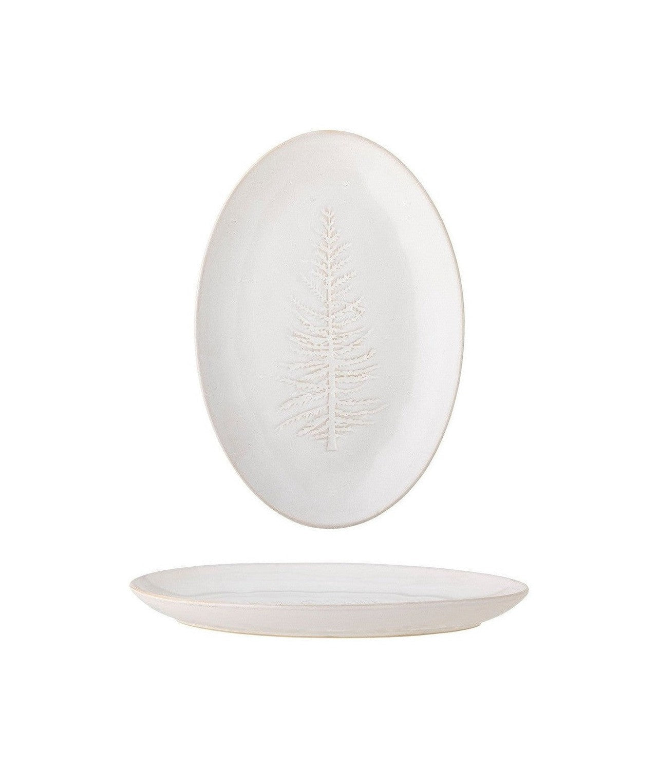 [product_category]-Bloomingville Winter Serving Plate, Nature, Stoneware-Bloomingville-5711173326846-82061074-BLO-1