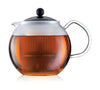 Bodum Assam Tea Maker With Glass Handle And Coloured Lid, L 14.7 Cm
