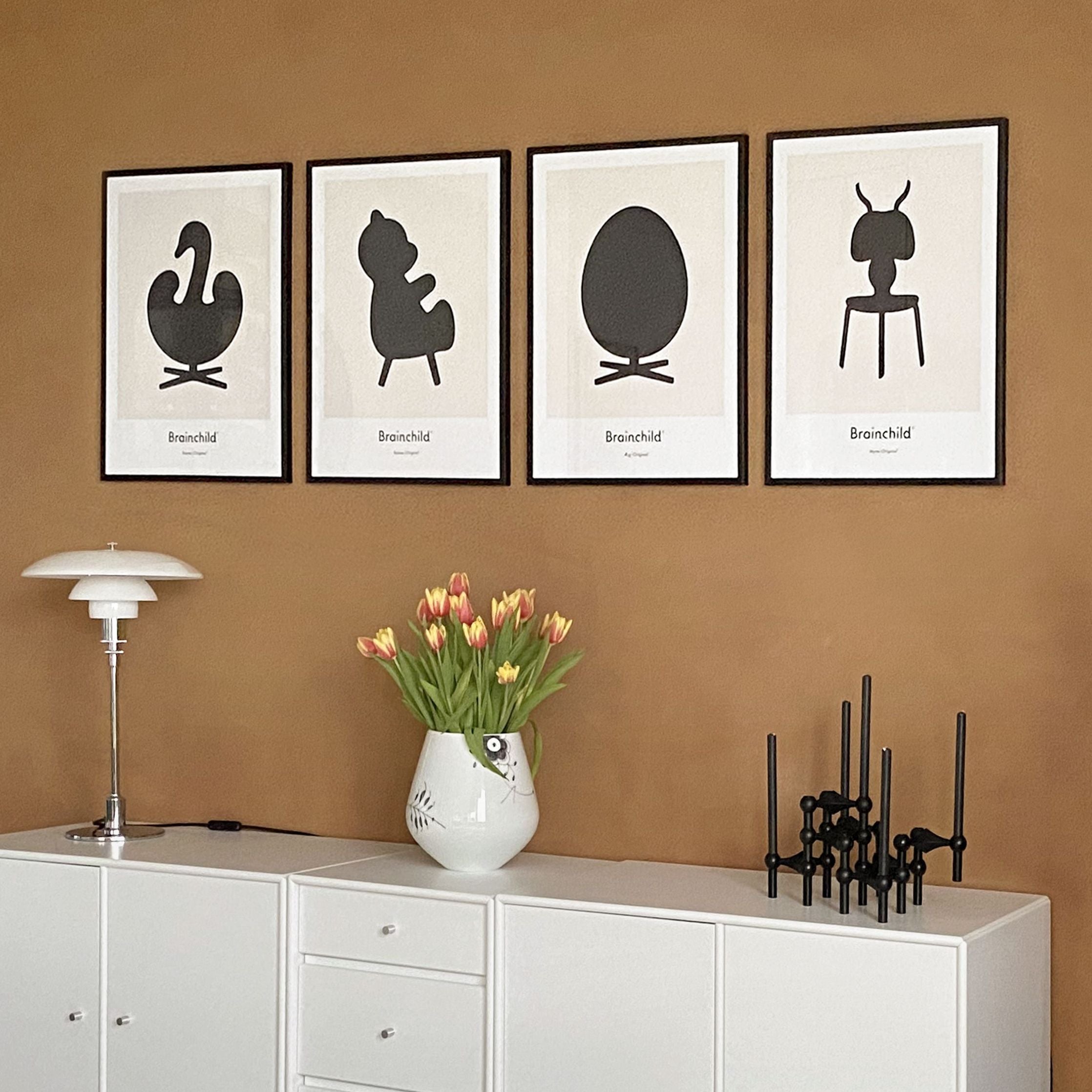 [product_category]-Brainchild Ant Design Icon Poster, Frame Made Of Light Wood 70 X100 Cm, Grey-Brainchild-IG-41004-A-BRA-5