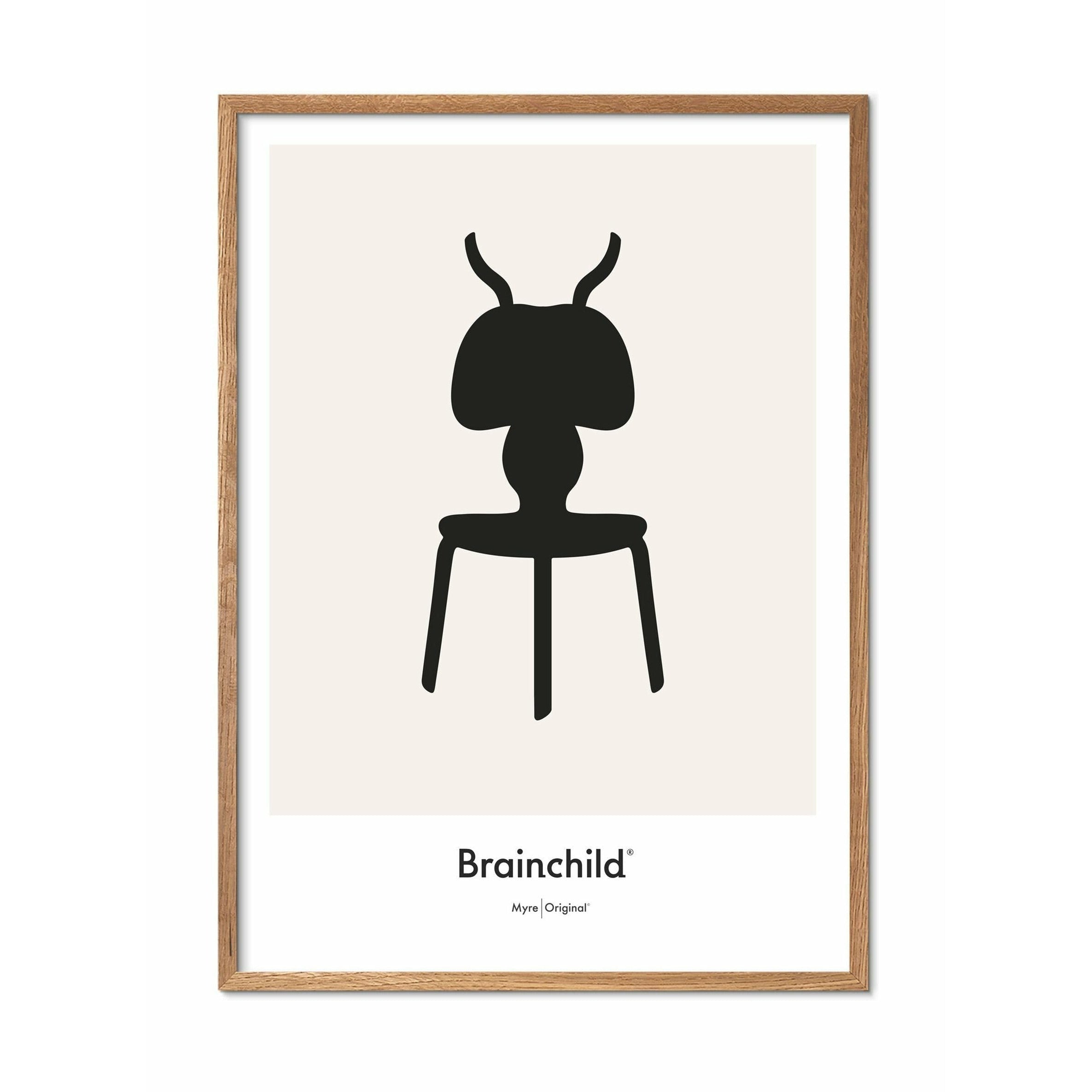 [product_category]-Brainchild Ant Design Icon Poster, Frame Made Of Light Wood A5, Grey-Brainchild-IG-41001-A-BRA-1