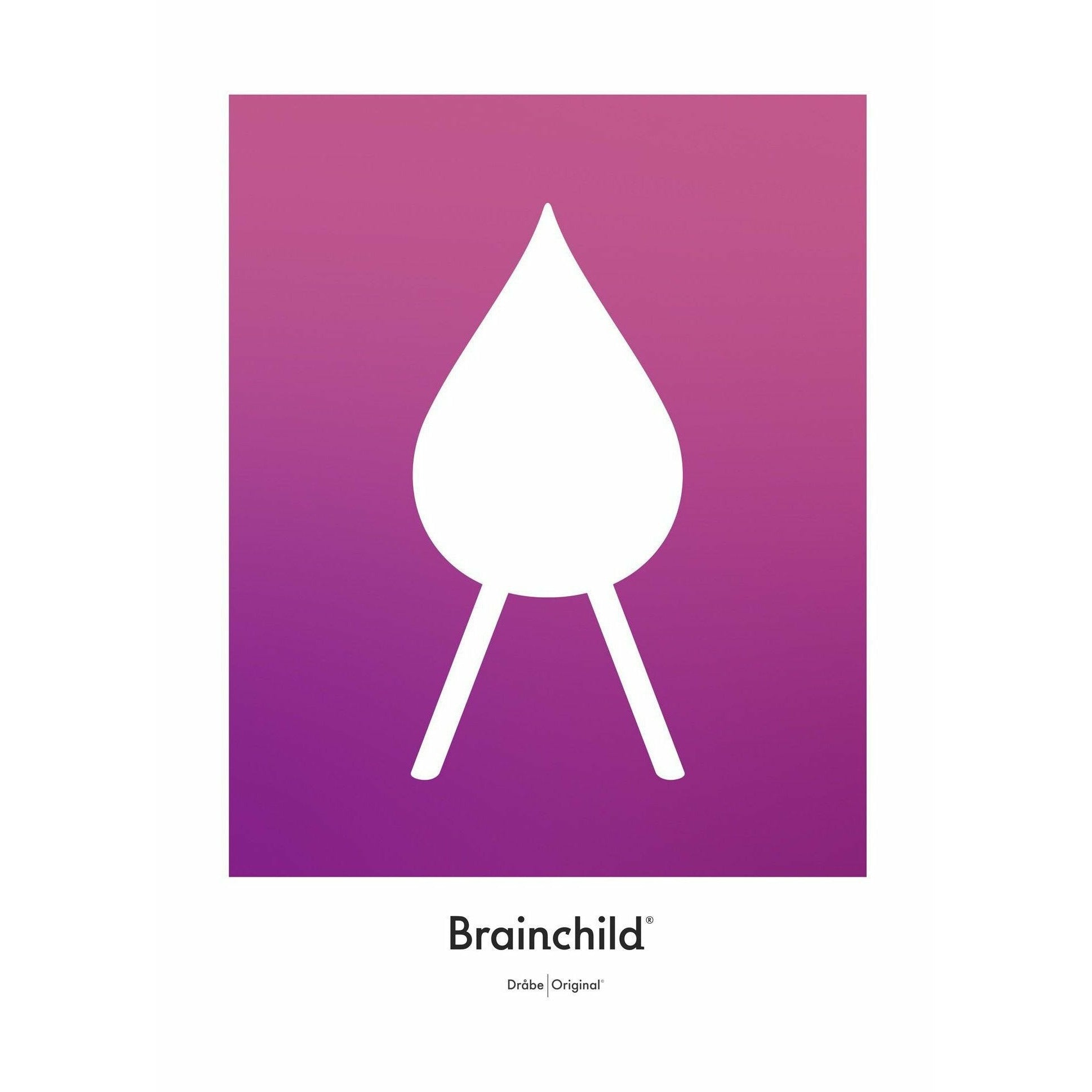 [product_category]-Brainchild Drop Design Icon Poster Without Frame 30 X40 Cm, Purple-Brainchild-IF-51002-BRA-1