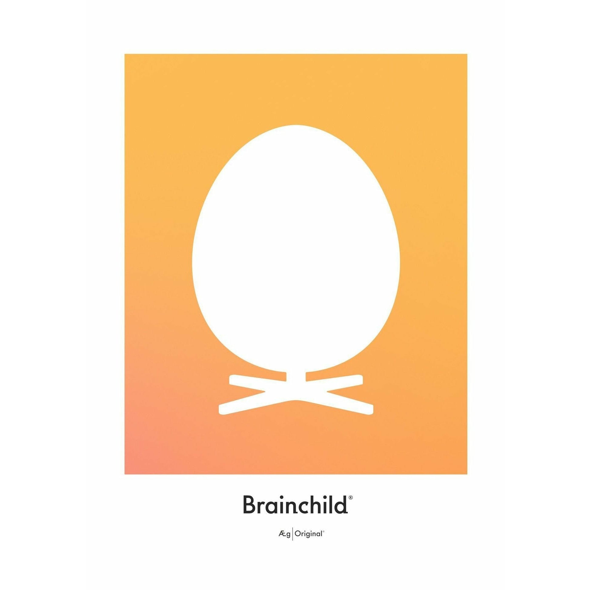 [product_category]-Brainchild Egg Design Icon Poster Without Frame 50 X70 Cm, Yellow-Brainchild-IF-11003-BRA-1