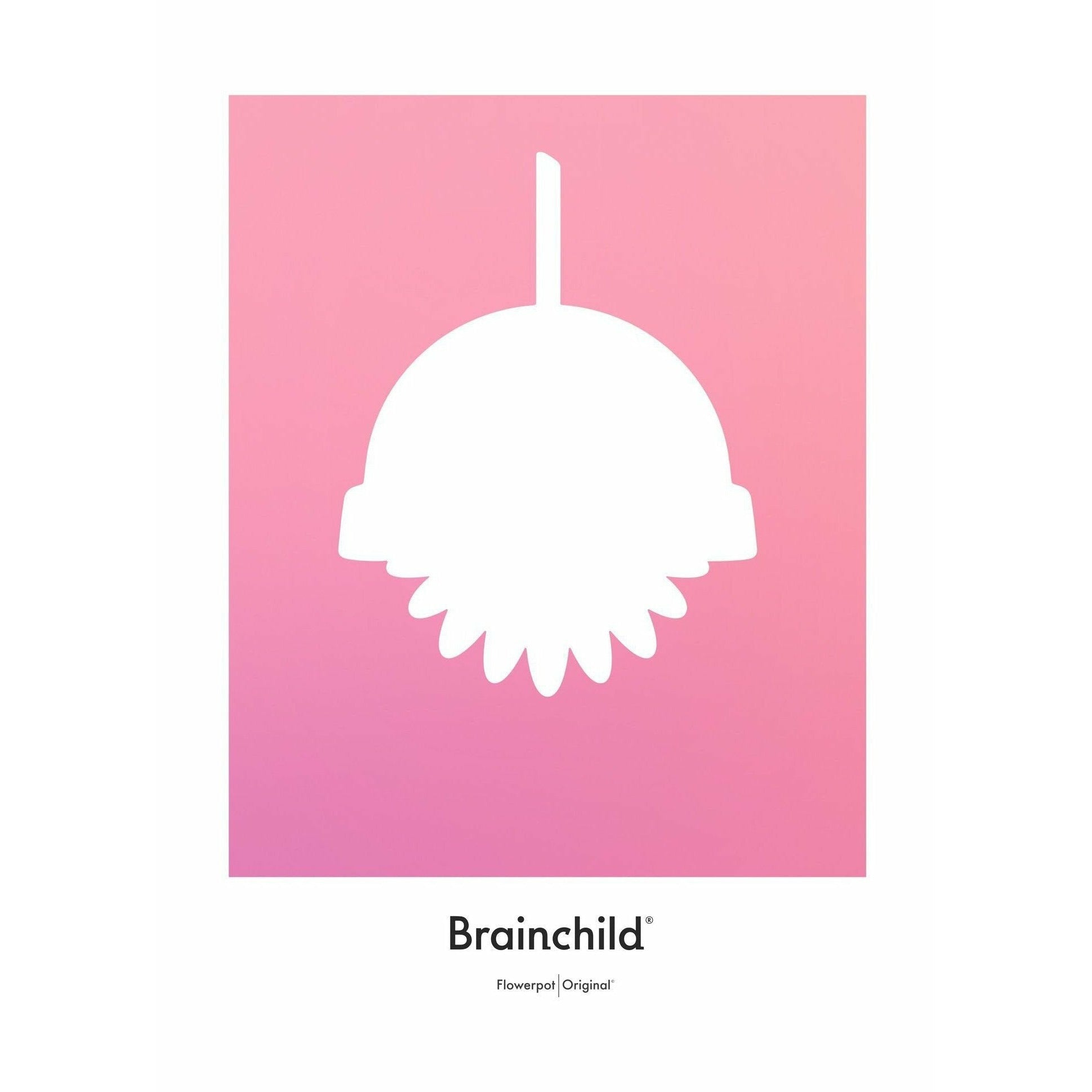 [product_category]-Brainchild Flowerpot Design Icon Poster Without Frame 50 X70 Cm, Pink-Brainchild-IF-81003-BRA-1