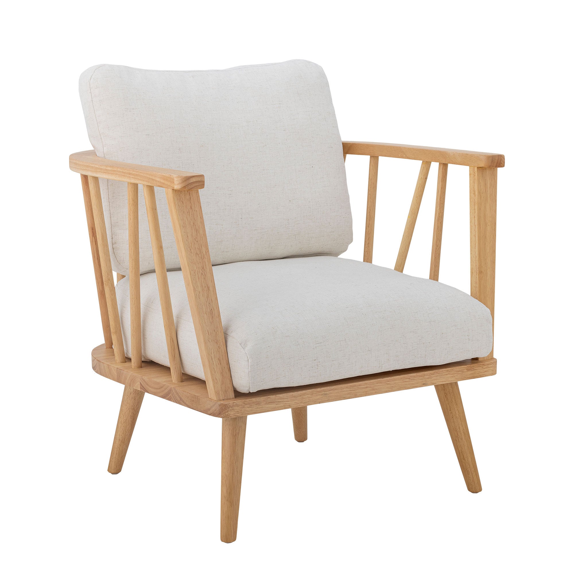 Creative Collection Millor Lounge Chair, Nature, Rubberwood